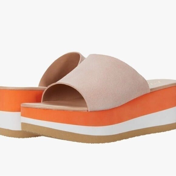 Matisse Shoes - Matisse Femme platform wedgle  Orange and Cream size 9